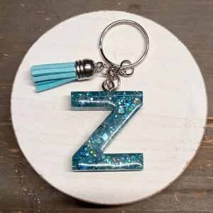 Letter Z Resin Keychain!!